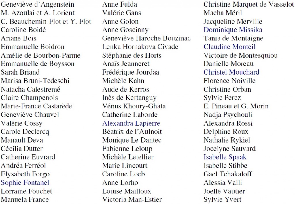 Liste auteurs 8ème Salon des Femmes de Lettres 2016