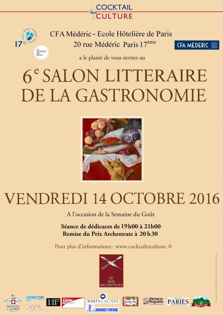 Affiche 6ème Salon Littéraire de la Gastronomie