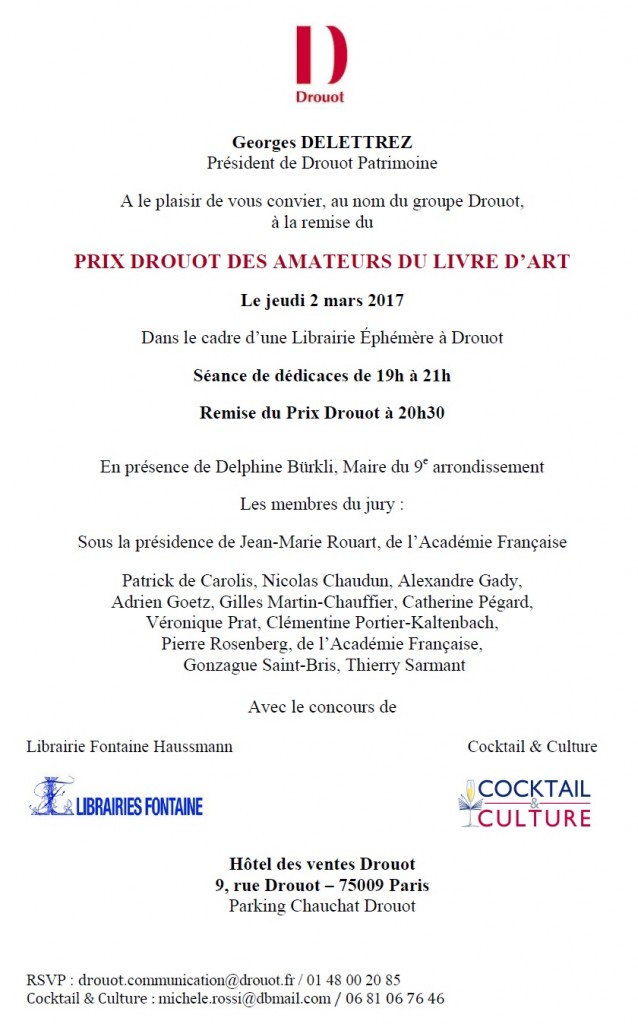 Invitation Prix Drouot 2017