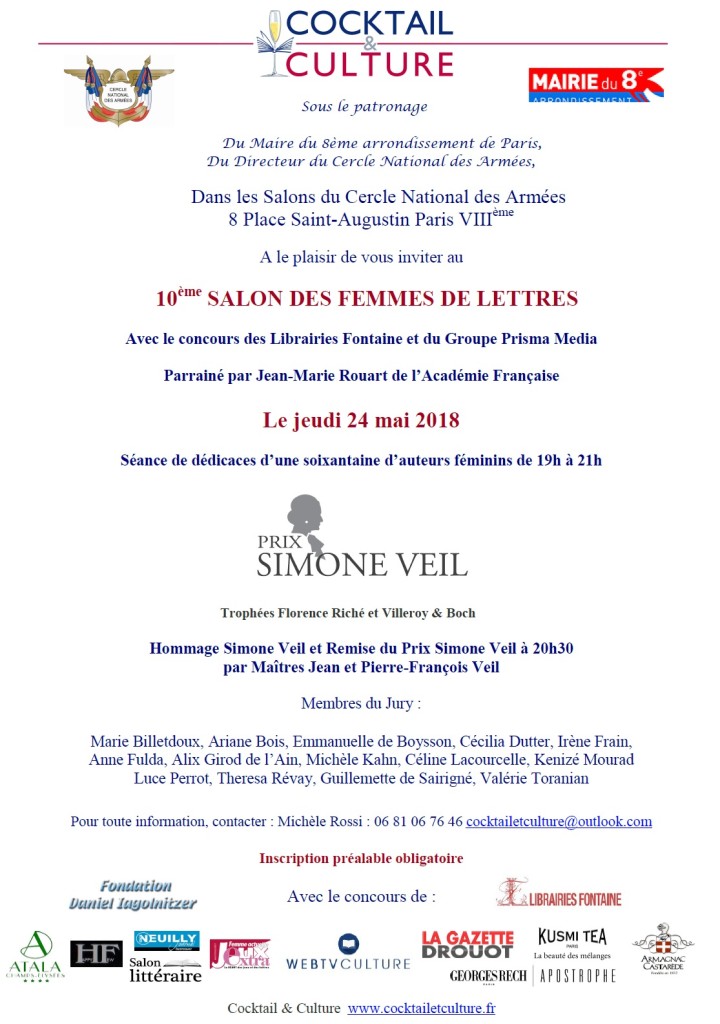 Invitation 10ème Salon des Femmes de Lettres
