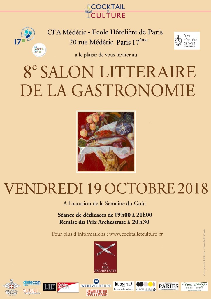 Affiche 8ème Salon Littéraire de la Gastronomie