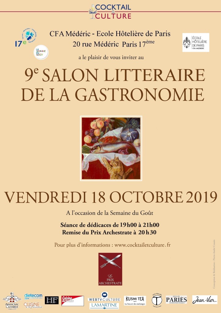 Affiche 9ème Salon Littéraire de la Gastronomie