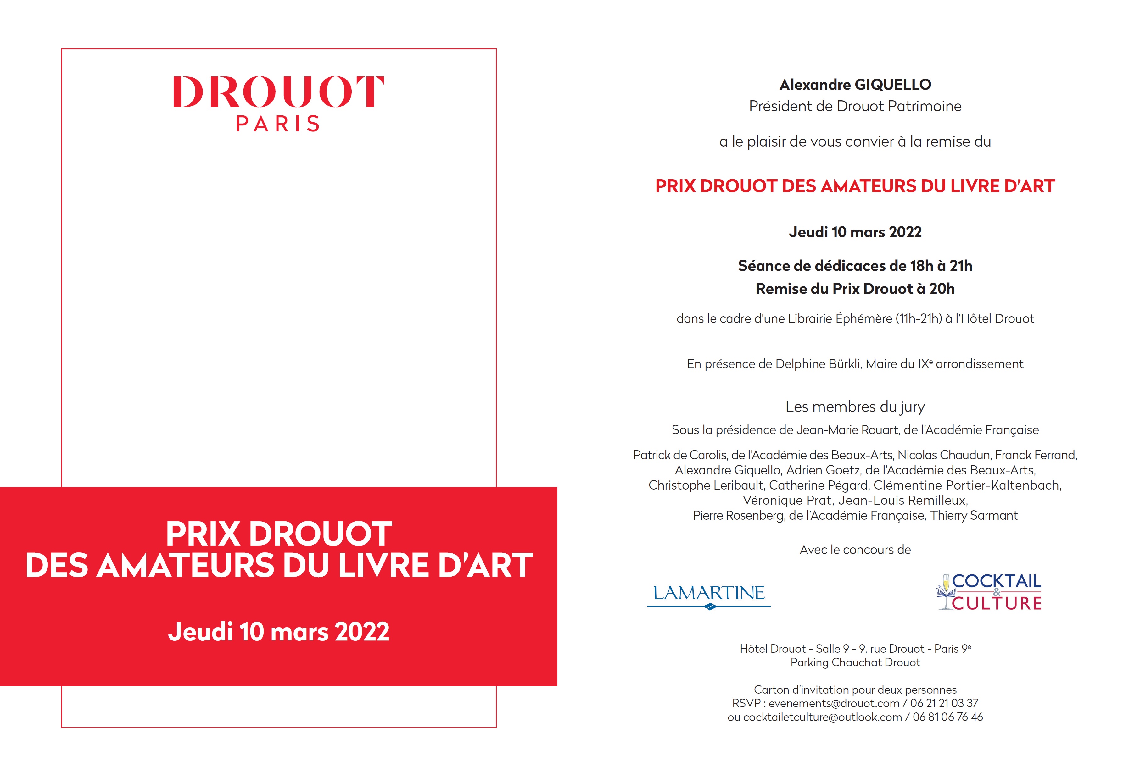 Invitation Prix Drouot 2022