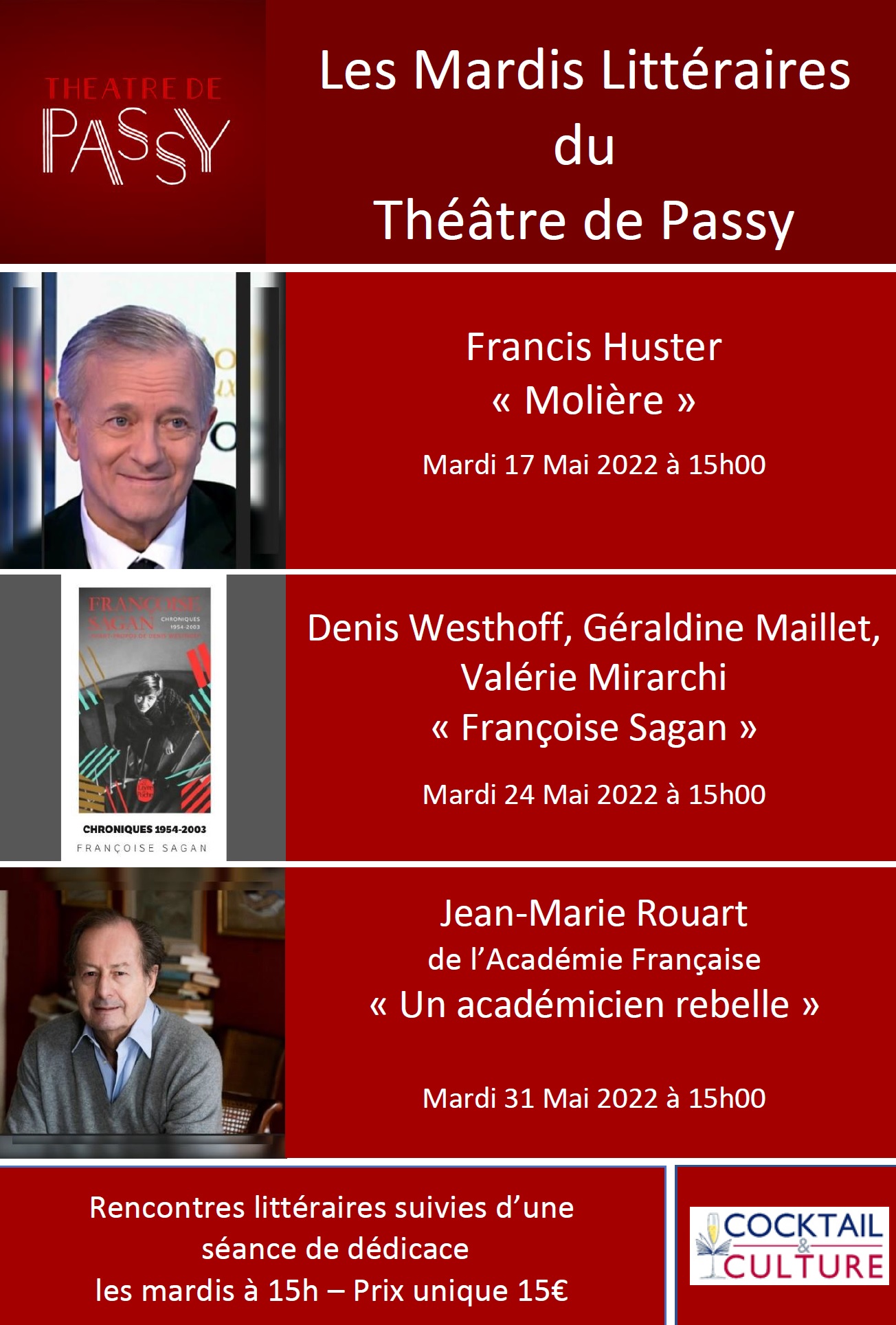 Mardis Littéraires du Théâtre de Passy