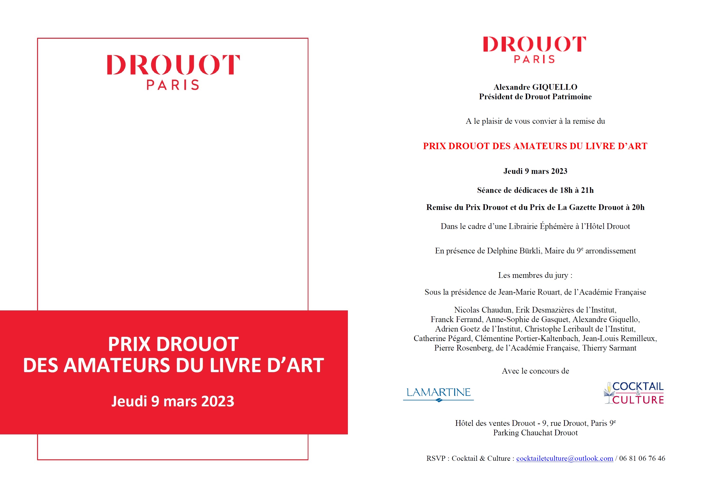 Invitation Prix Drouot 2023