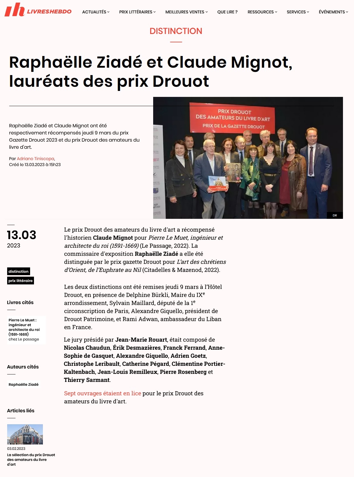 Articles Livres Hebdo Prix Drouot 13.03.23